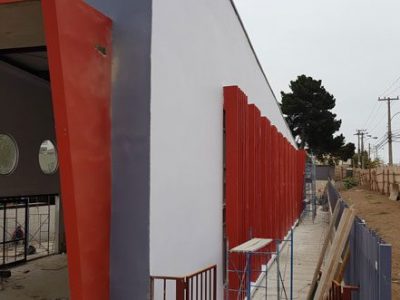 Etapa de construcción del nuevo cuartel de la Octava Compañía de Bomberos de Reñaca se encuentra terminada