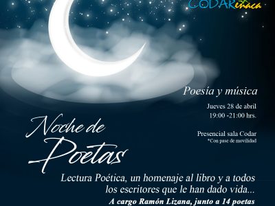 “Noche de Poetas” 28 de abril 19:00 hrs.