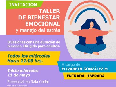 11 de mayo. Taller de Bienestar Emocional y Manejo del estrés