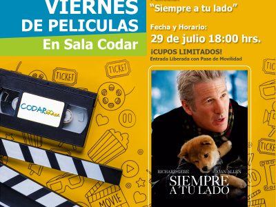 Viernes 29 de julio Cine “Siempre a tu lado”