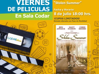 Viernes 8 de julio Cine: “Stolem Summer”
