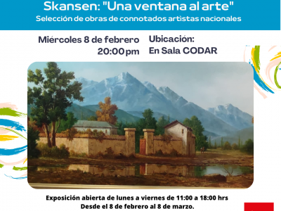 Miércoles 8 de febrero: Inauguración Exposición “Una ventana al arte”
