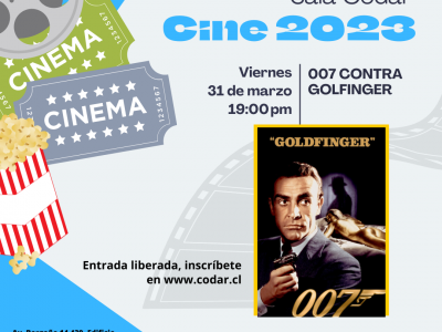 Cine viernes 31 de marzo 19:00 hrs. 007 Contra Golfinger