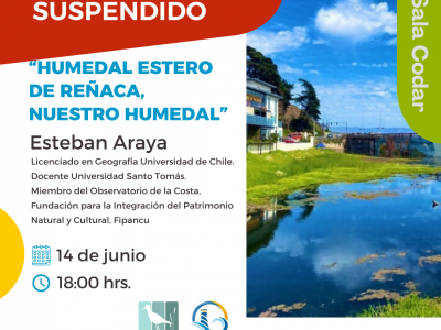 Suspendido: Conferencia “Humedal estero de Reñaca, nuestro humedal”
