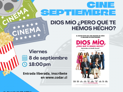 Cine: “Dios mío ¡Pero qué te hemos hecho?” Viernes 8 de Septiembre 18:00 hrs.