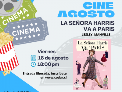 Cine 18 de agosto “La Señora Harris va a Paris”