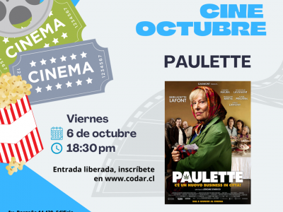 Cine: “Paulette” Viernes 6 de octubre. 18:30 hrs