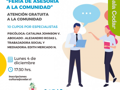 Feria de Asesoría a la Comunidad. Lunes 4 de Diciembre