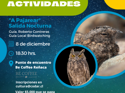 Salida Nocturna”A Pajarear”. 8 de diciembre