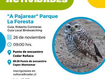 “A Pajarear” Parquela Foresta. 26 de noviembre