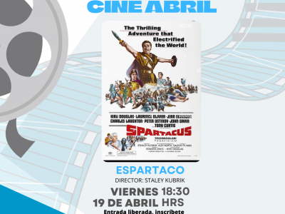 Cine: Espartaco. Viernes 19 de abril