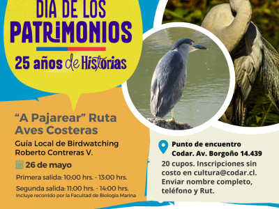Actividades día de los Patrimonios “A Pajarear”