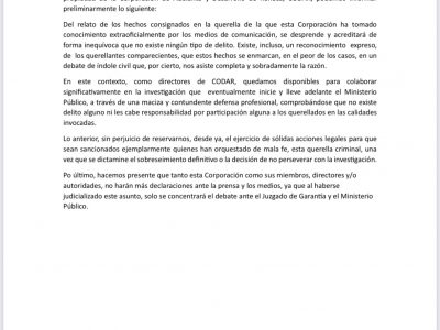 COMUNICADO DE PRENSA